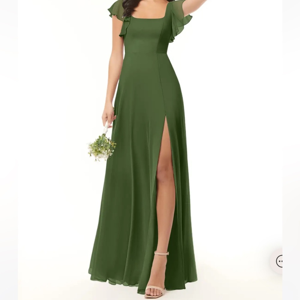 Azazie size 10 Olive Green Bondi dress